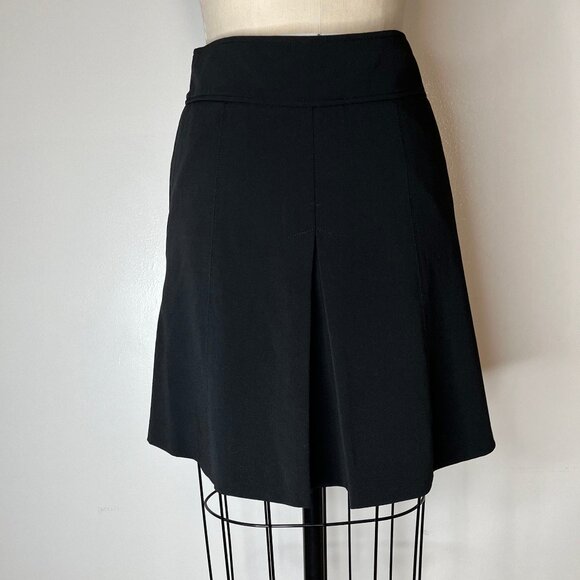 Patrizia Pepe Dresses & Skirts - Patrizia Pepe Black A-Line Skirt, Size 42, Inverted Peats, Back Slit